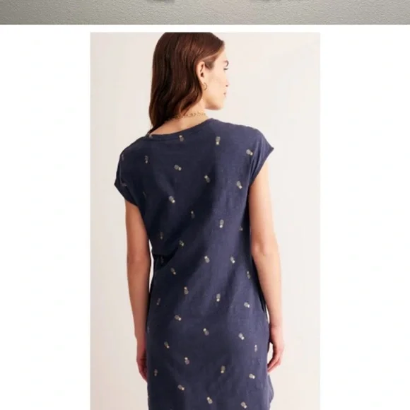 boden navy blue dress Catrin Short Ponte Shirt Dress-Navy main image 1